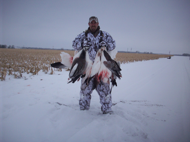 Awesome snow goose hunt in the snow, 2011
